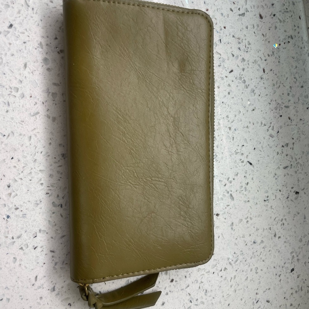 Khaki Leather Wallet by Universal Threads